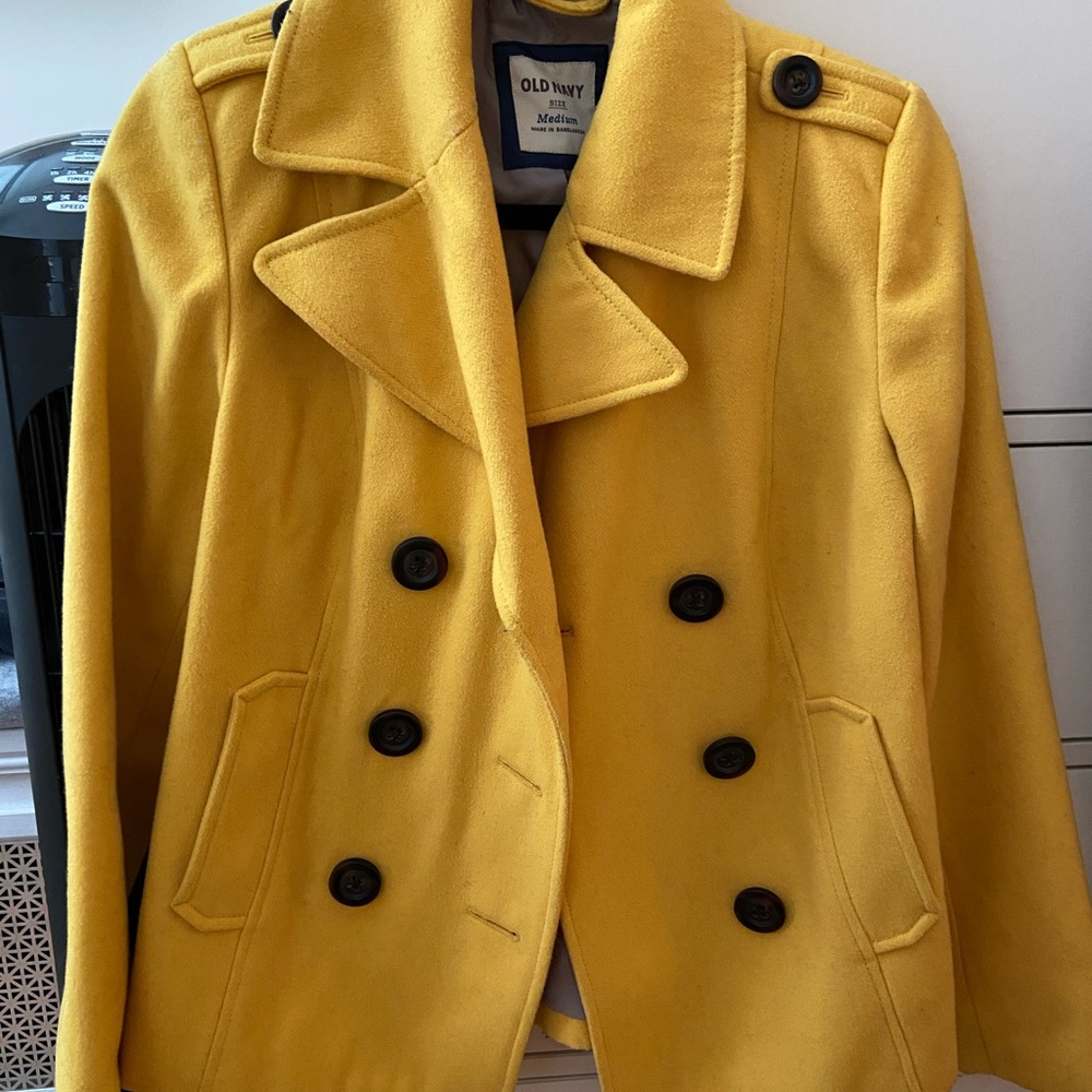 Old Navy Mustard Yellow Pea Coat